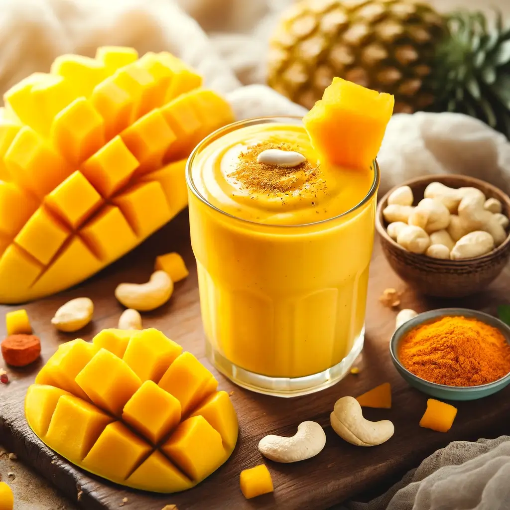 Smoothie con mango e ananas